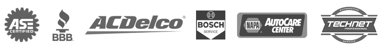 ASC Certified, BB, ACDelco, Bosch Service, Napa Auto Car Center, Technet Professional
